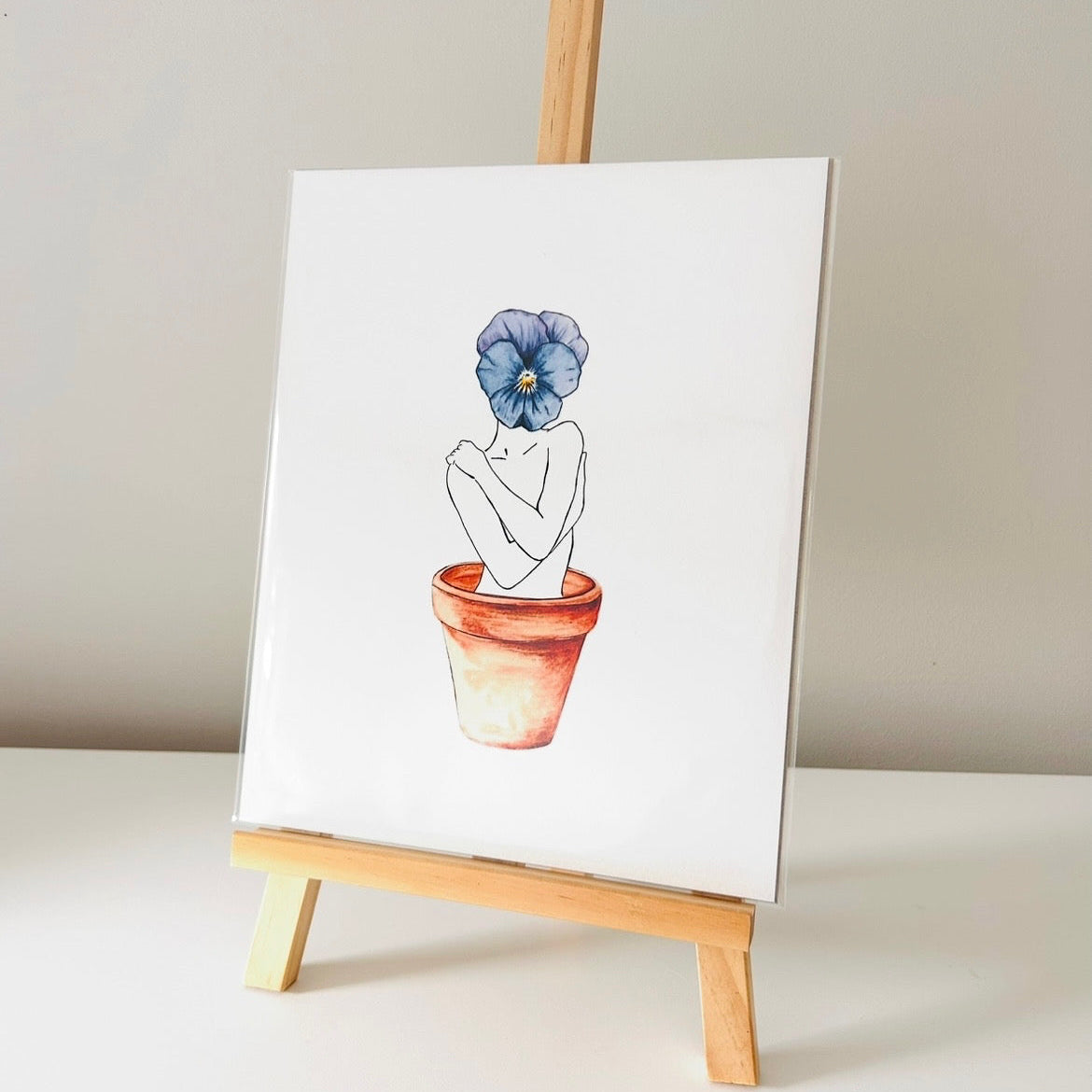 Art Print - Viola Girl Lavender Sky