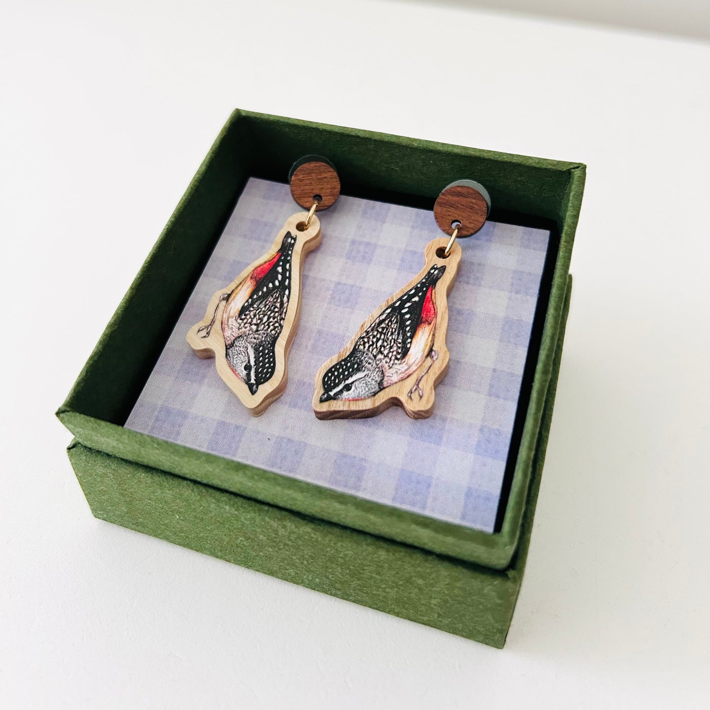 Earrings - Spotted Pardalote