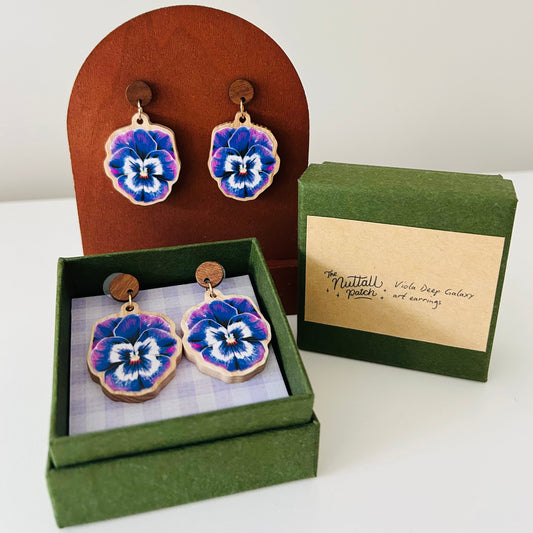 Earrings - Viola Deep Galaxy