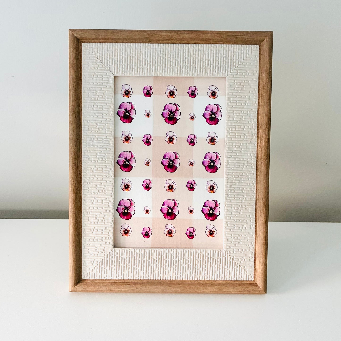 Framed Art Print - Viola Raspberry Blush