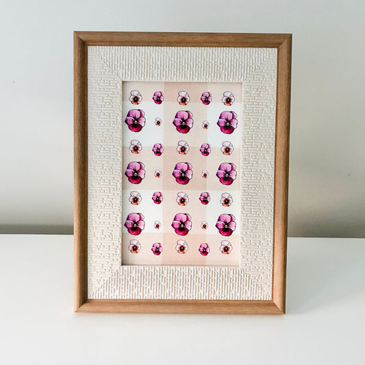 Framed Art Print - Viola Raspberry Blush