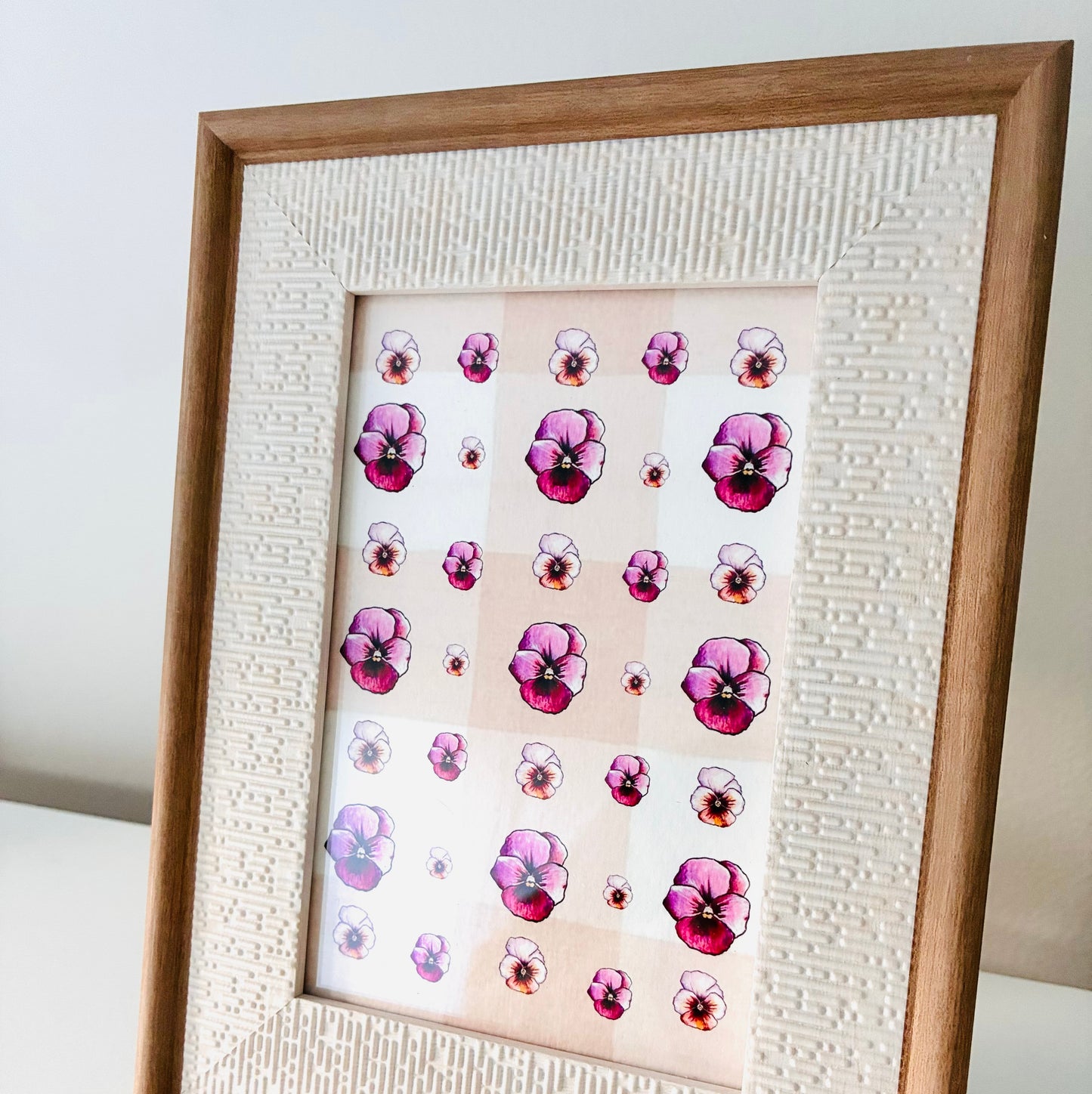 Framed Art Print - Viola Raspberry Blush