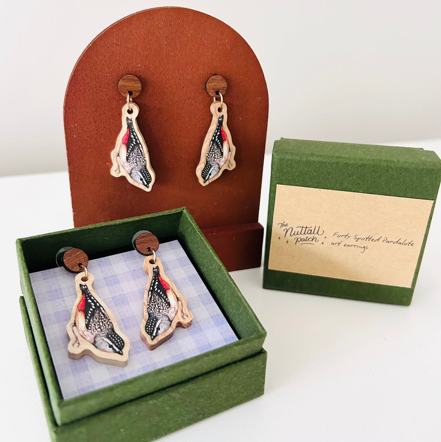 Earrings - Spotted Pardalote