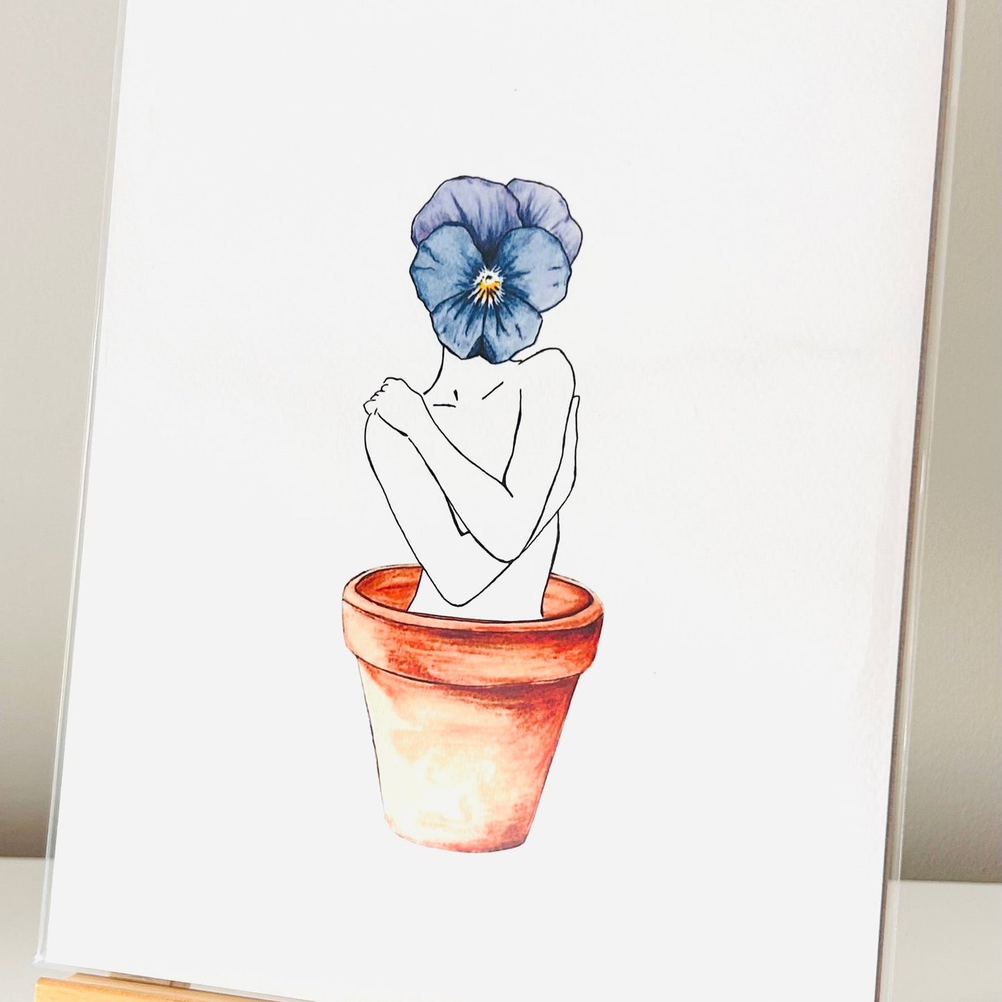 Art Print - Viola Girl Lavender Sky