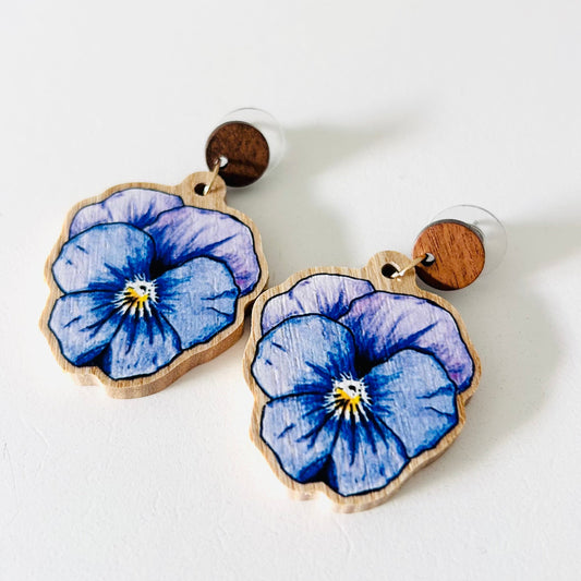 Earrings - Viola Art Lavender Sky