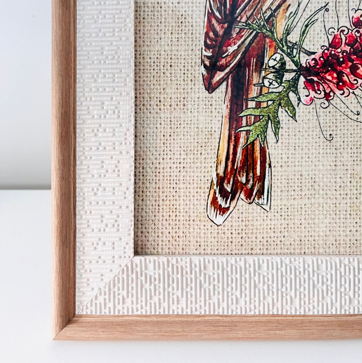 Framed Art Print - Native Series - Wattlebird