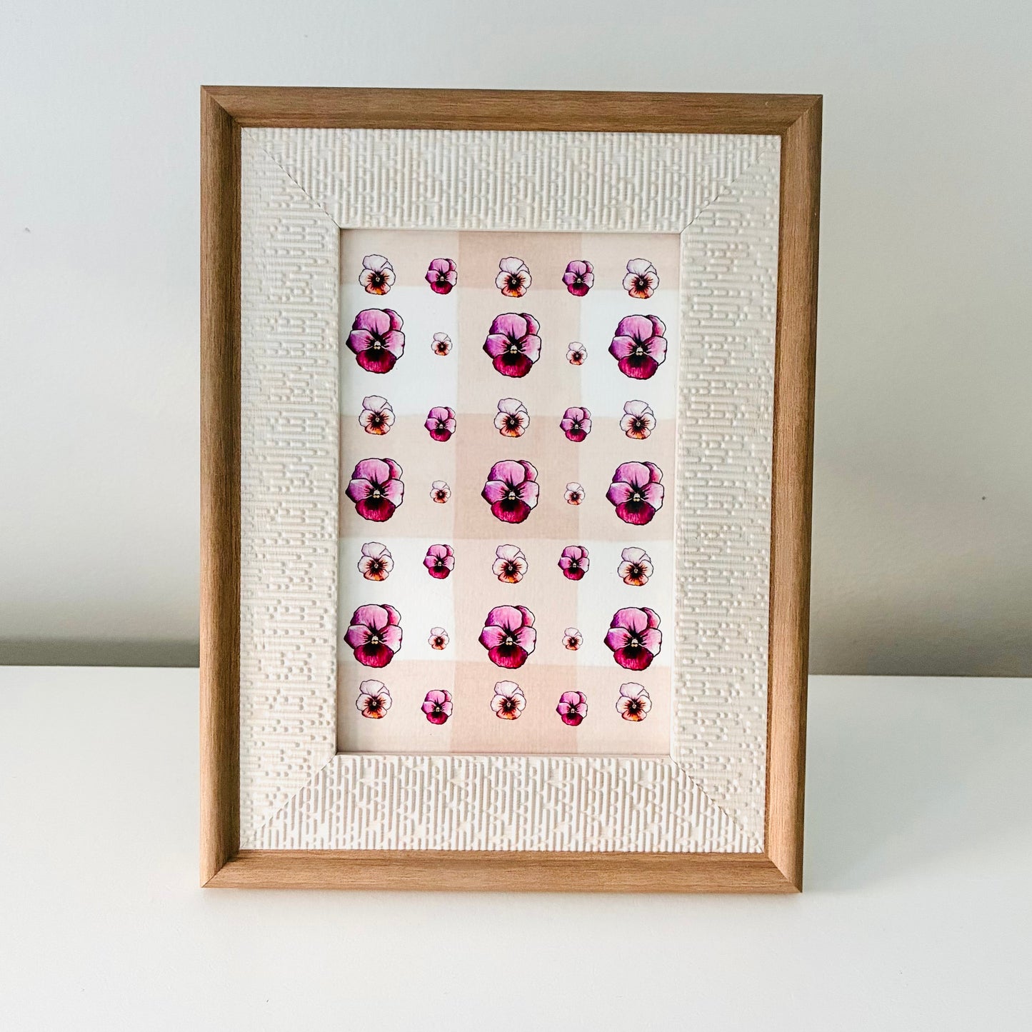 Framed Art Print - Viola Raspberry Blush