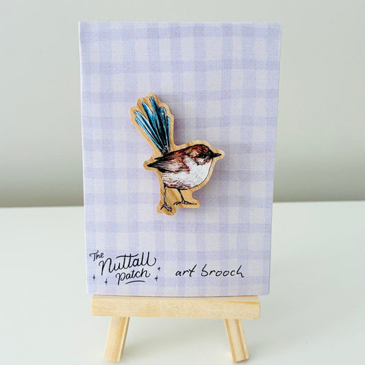 Art Brooch - Superb Fairy Wren